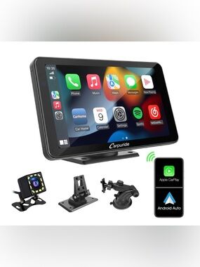 CARPURIDE Car Stereo w/Wireless Apple CarPlay&Android Auto,Plug&Play